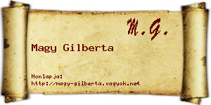 Magy Gilberta névjegykártya